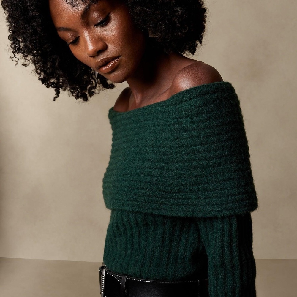 Banana Republic Plume Off Shoulder Sweater Top